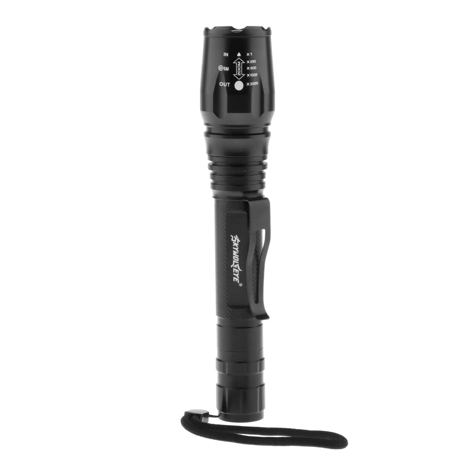 

5 Modes Zoomable Flashlight LED Indoor Outdoor Camping Hiking Hand Held Torch Lamp Light Tactical LED Flashlight High Lumen