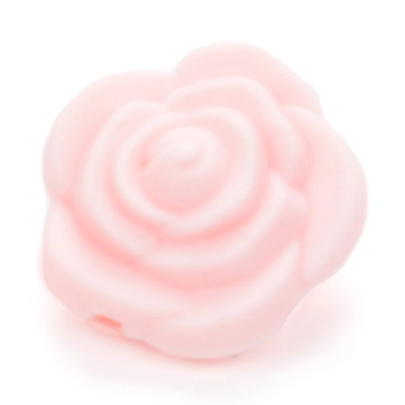 rose quartz LOFCA, 50 шт в наборе, двойной уход за кожей лица силиконовые в форме цветка бусины Роза прорезывания зубов очаровательный Прорезыватель для зубов, жевательная резиновая горячая Распродажа Цепочки и ожерелья мягкая жевательная игрушка в подарок - Цвет: rose quartz