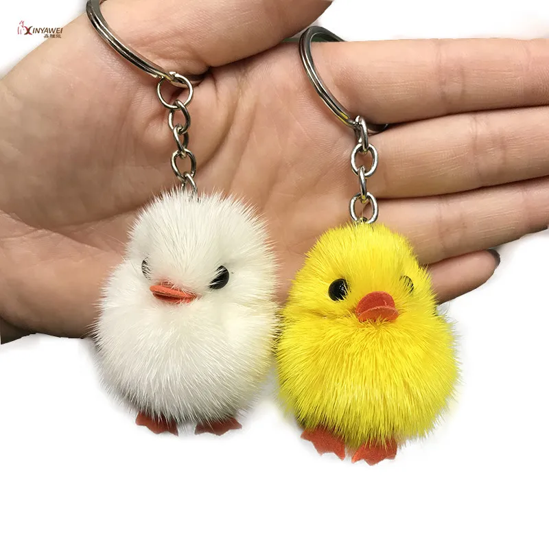 Подвесные украшения, модный подарок, 5 см, мини-Цыпленок, мягкие игрушки плюшевые игрушки, брелок, милый норковый волос, как цвет рисунка, случайный
