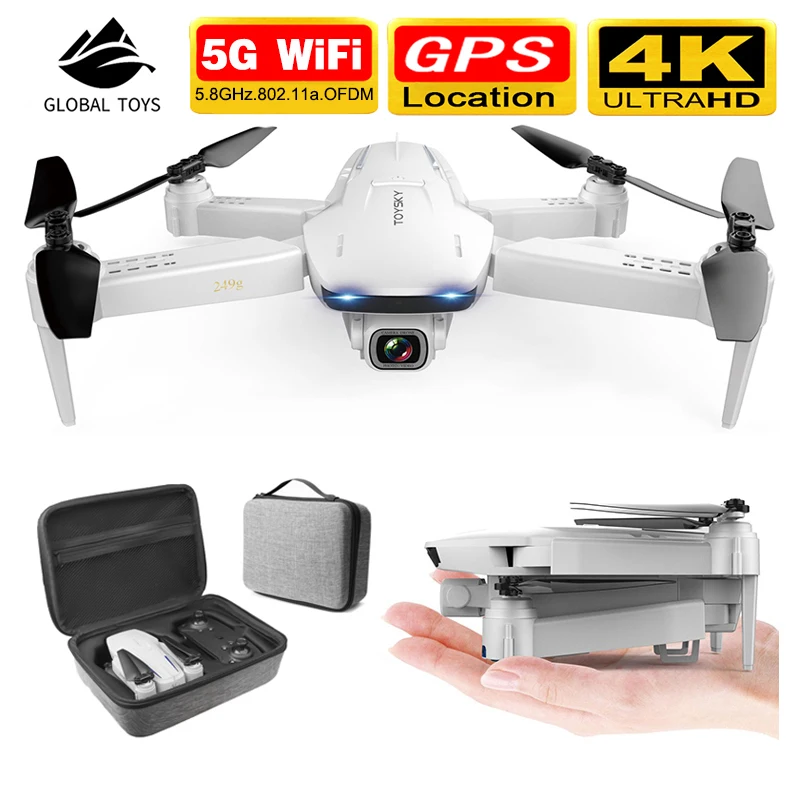 Профессиональный Квадрокоптер CSJ S162 Pro GPS Wi Fi 2 4G FPV 4K HD двойная камера оптическое