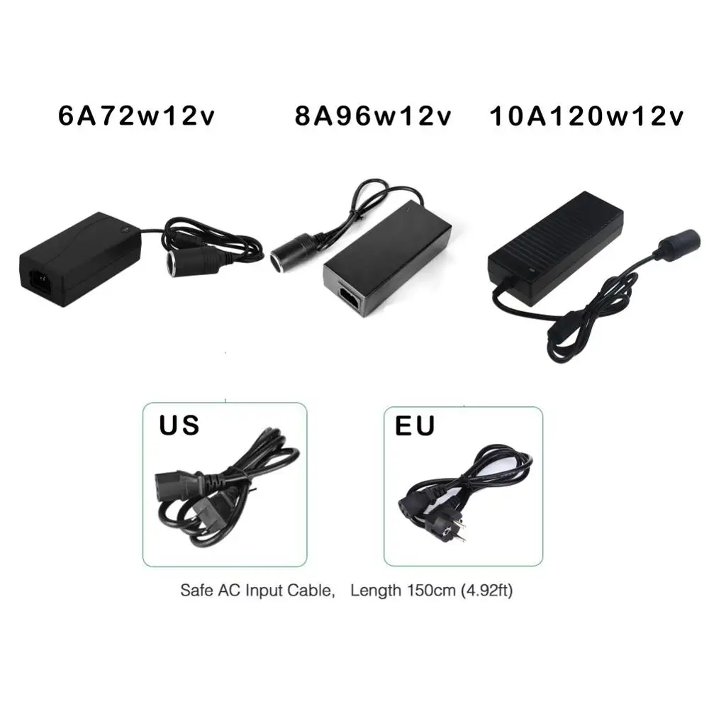 Адаптер переменного тока для автомобильного прикуривателя от 220 В до 12 адаптер