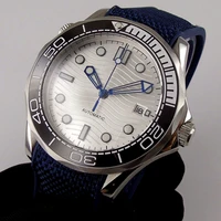 41mm sterile sapphire glass see through back ceramic bezel nh35 automatic movement mens watch