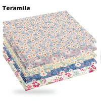 teramila twill cotton cloth for decorative pillows handmade sewing diy apparel fabric flower printed needlework quilt patchwork