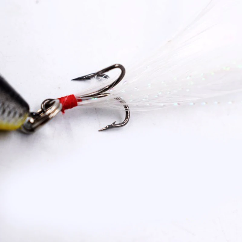 8 шт. рыболовные приманки с колокольчиком и блестящим перо-воблер аксессуары для