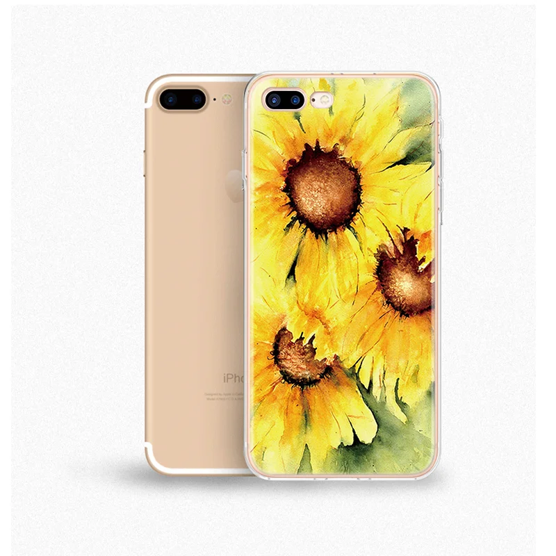 3xrk Чехол с цветочным принтом Маргаритка Подсолнух для iPhone 11 Pro Xs Max 6 6S TPU чехол для iPhone 7 Plus 8X4 4S 5 5S SE 5C XR TPU силиконовый чехол - Цвет: 3xrk