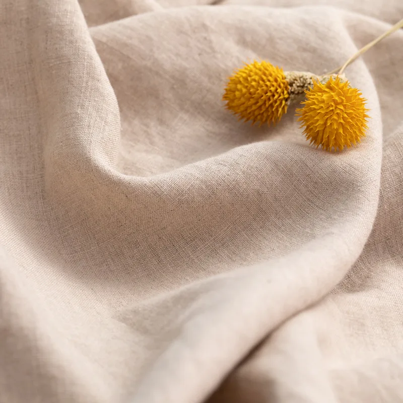 

Quality flax fabric Pure color tissu Top grade robe dress pants shirt coat patchwork