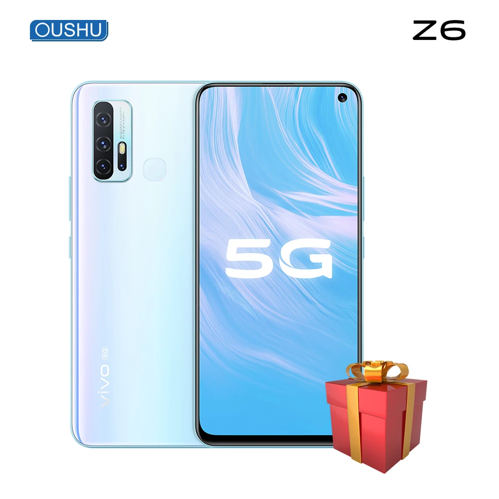 Оригинальный новейший vivo Z6 двухрежимный 5G мобильный телефон 6G 128G 48MP Quad задняя