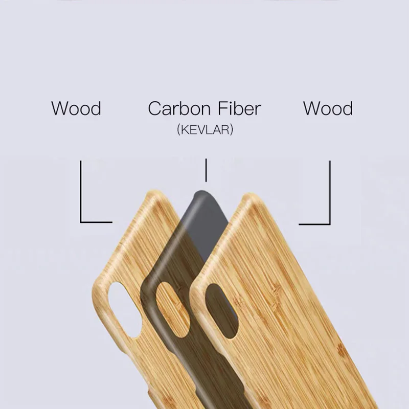 

Wood carbon fiber case for iPhone 12 11 Pro Max Myl-zzk creative Thin and light bamboo phone cases for Xs Max Xr X back cover