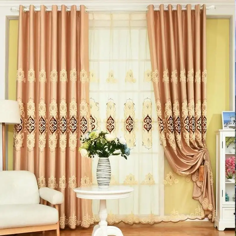 Высококачественные китайские веревочные вышитые занавески s для гостиной