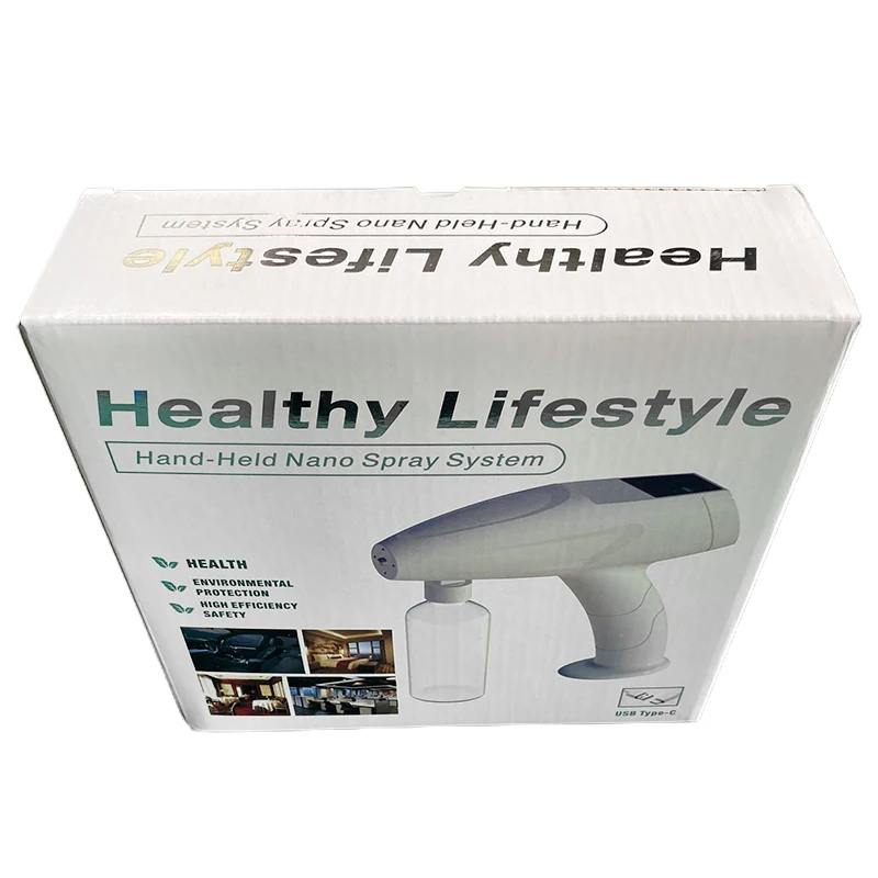 

250ML Wireless Electric Sanitizer Sprayer Disinfects Blue Light Nano Steam Spray Gun Sterilizing Nano Spray Gun For Home Office