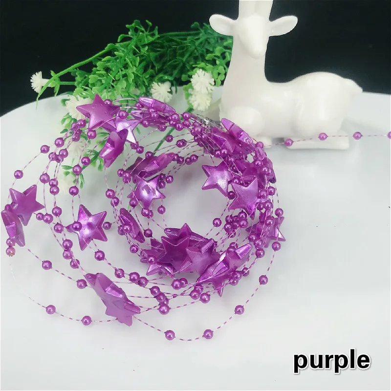 Promotion Plastic Star Connection Bead Lace Ribbon Headdress Hat Curtain Accessories Christmas Decoration Wedding Stage Layout | Дом и сад