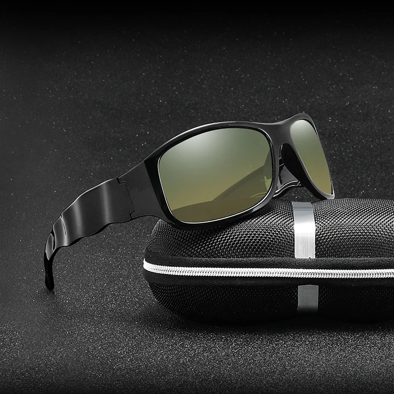 

Поляризованные солнцезащитные очки дневного и ночного видения TAC, мужские и женские очки Polaroid, квадратные солнцезащитные очки UV400, солнцеза...