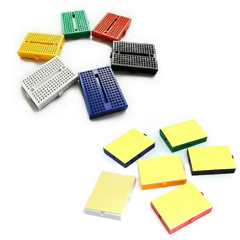 Мини макетная доска с 170 точками для галстука Прототип PCB хлебная плюс клейкая