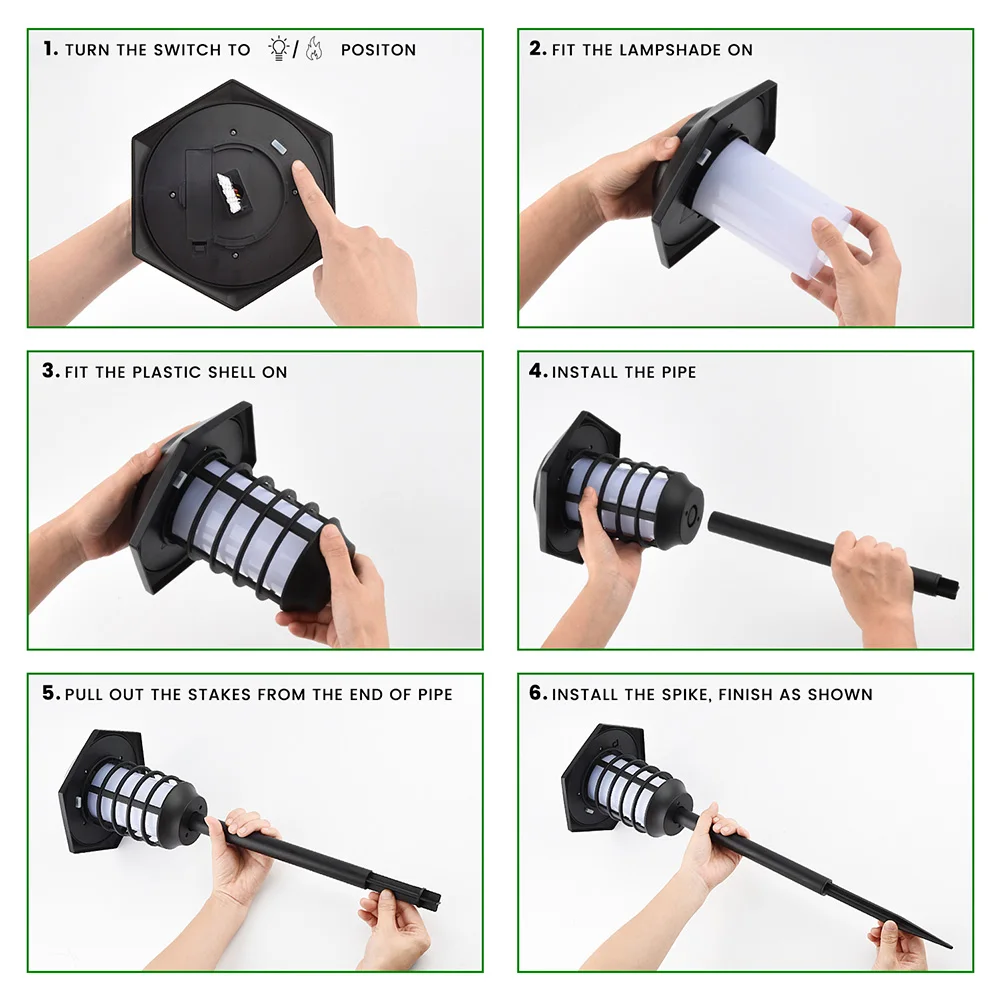 Водонепроницаемый садовый светильник на солнечной батарее 48/66 светодиодов