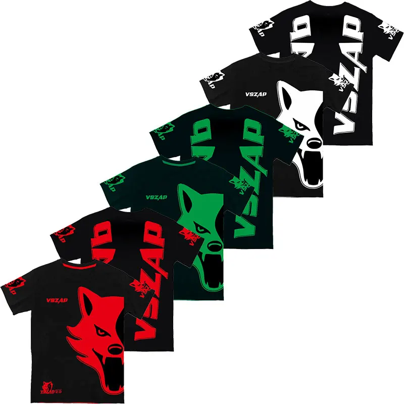 VSZAP Спортивная повседневная Боевая футболка MMA fighting Wolf Мужская для фитнеса бега