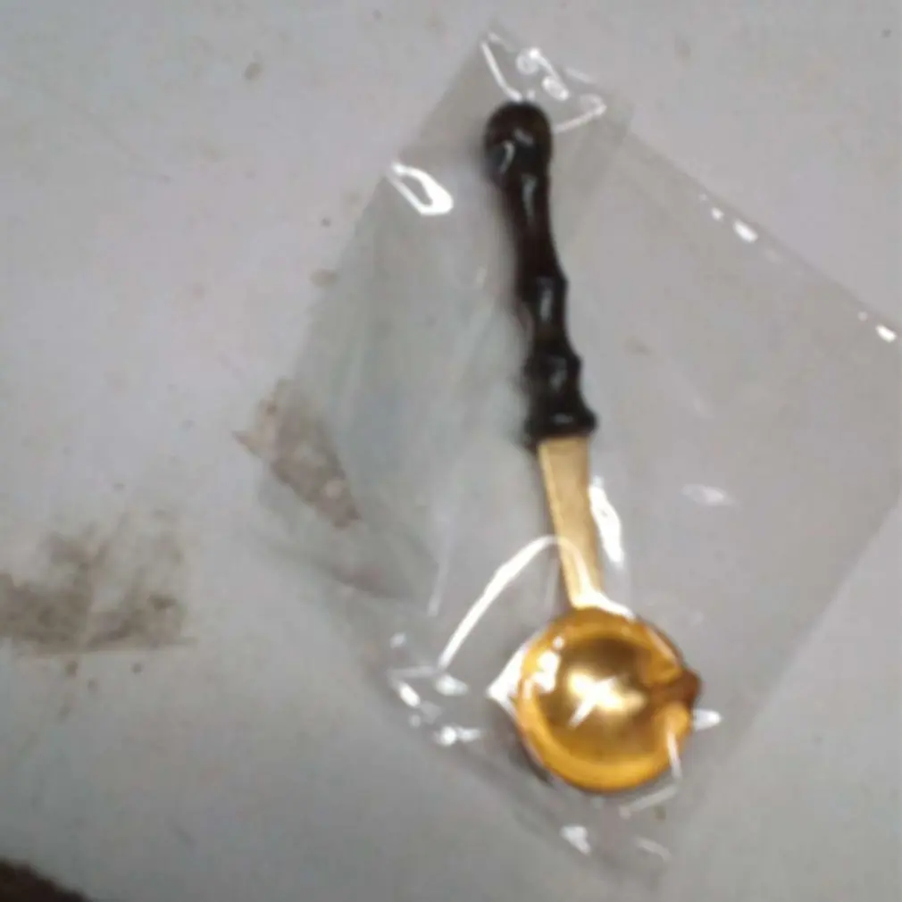 

Vintage Wood Handle Spoon Anti-hot Stamp Seal Sealing Wax Brass Spoon