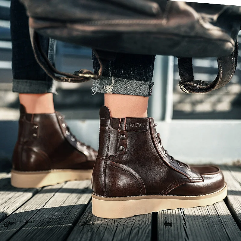 

sale boots fashion shoe men Sneaker causal man casual hot mens Casual leisure 2020 black leather mens outdoor sneakers flat for
