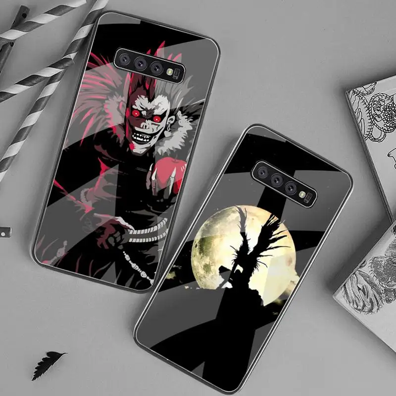 

Death Note Ryuk Phone Case Tempered Glass For Samsung S20 Plus S7 S8 S9 S10 Plus Note 8 9 10 Plus