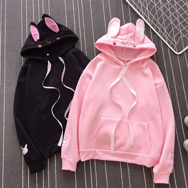 Женская модная Толстовка с длинным рукавом милые женские толстовки капюшоном