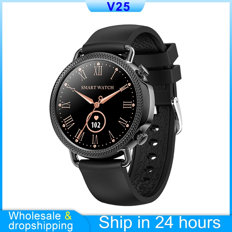 

Женские Смарт-часы с силиконовым металлическим браслетом, водонепроницаемый браслет с измерением температуры и давления, Смарт-часы для же...