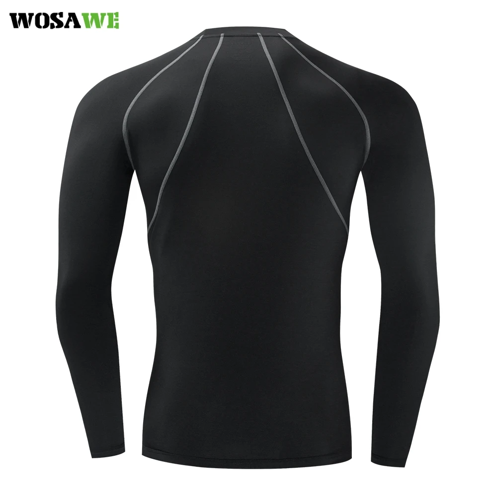 Велосипедная трикотажная футболка WOSAWE компрессионные колготки с длинным