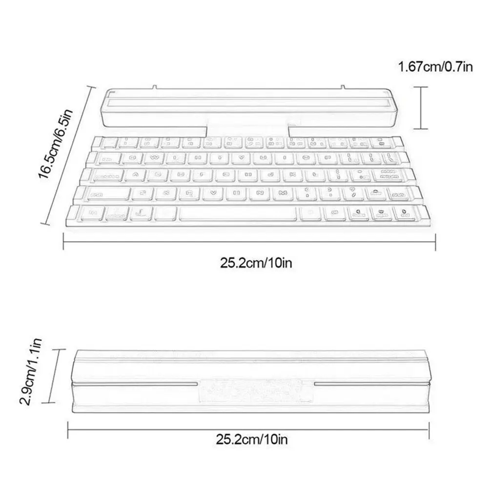 

Portable Mini Folding Keyboard Foldable Wireless Bluetooth Keyboard For Tablet For Iphone Laptop Smartphone For Ipad