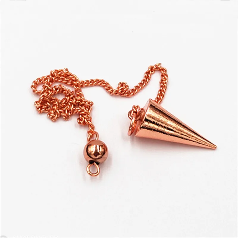 pendulums for dowsing pendule de reiki pendant Healing Pyramid spiritual pendulum for dowsing Copper meatl Charms Chakra Amulet