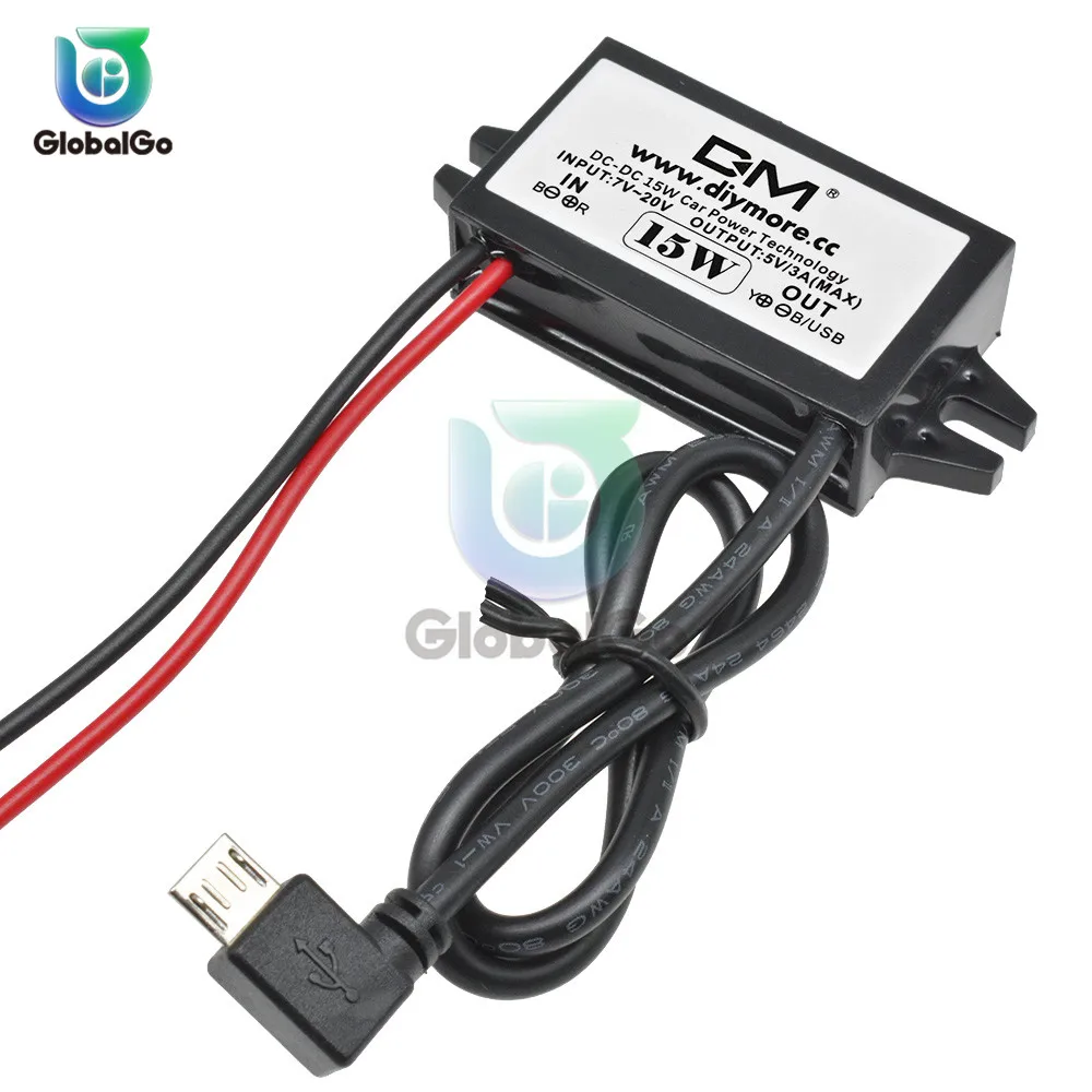7 20 в 12 В 5 3A 15 Вт автомобильный микро модуль зарядного устройства USB DC понижающий