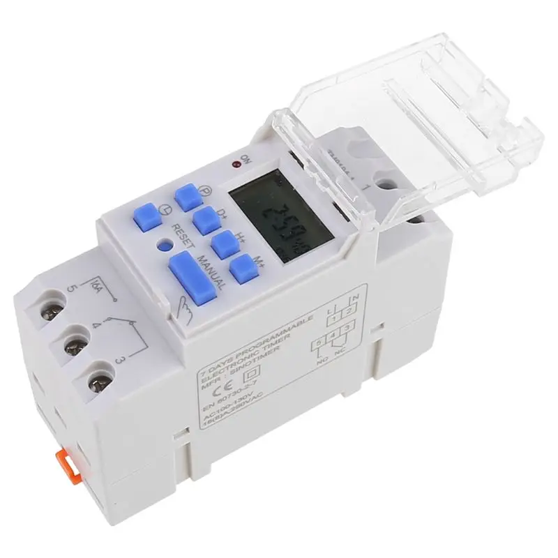 12V/24V/110V/220V din-рейку переключатель таймера электронный Еженедельник 7 дней 24 часа