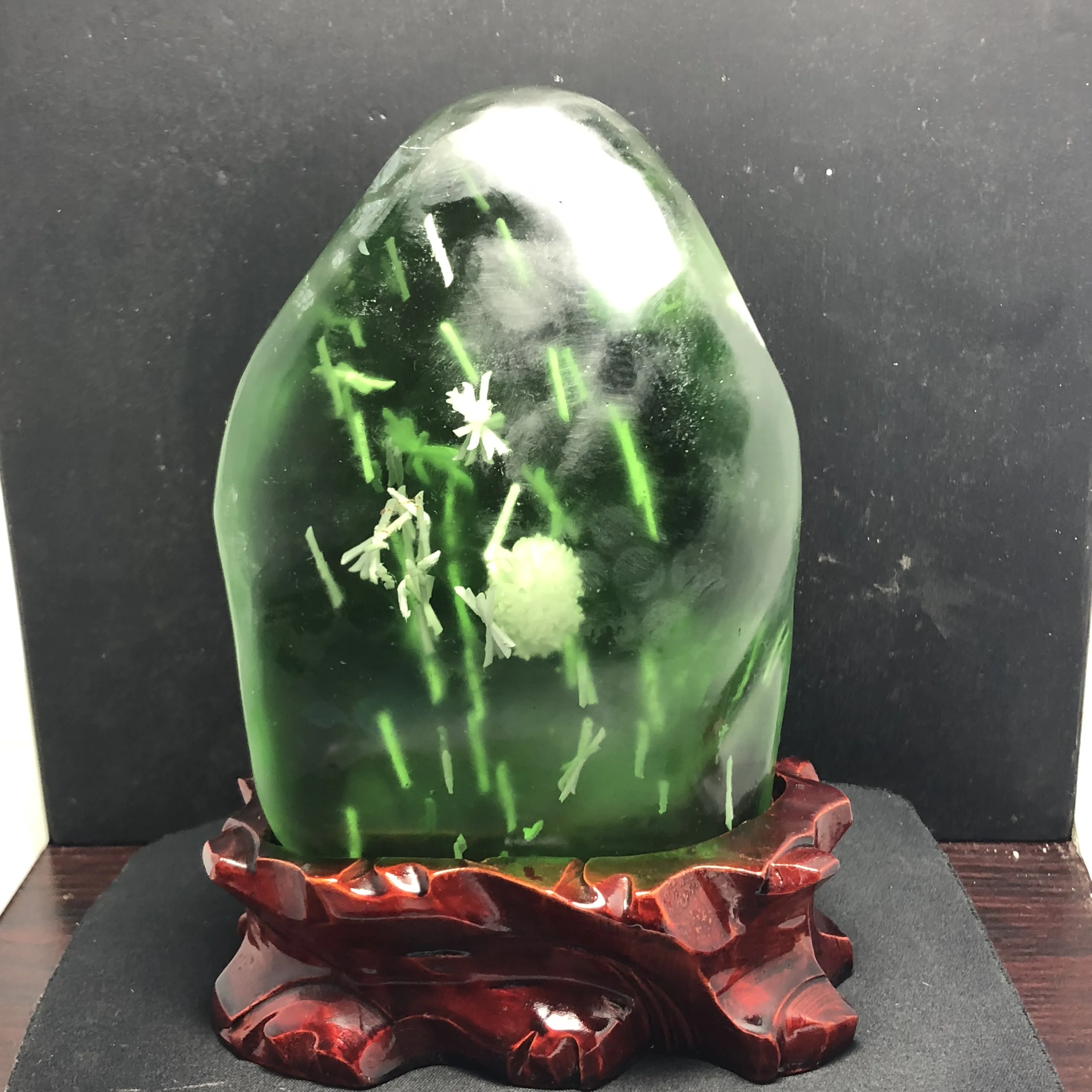 Натуральный! нефритовый пейзаж предметы интерьера | Дом и сад