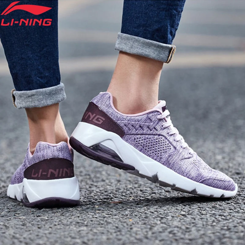 Женские легсветильник кроссовки Li-Ning AGCN036 дышащая удобная спортивная обувь с