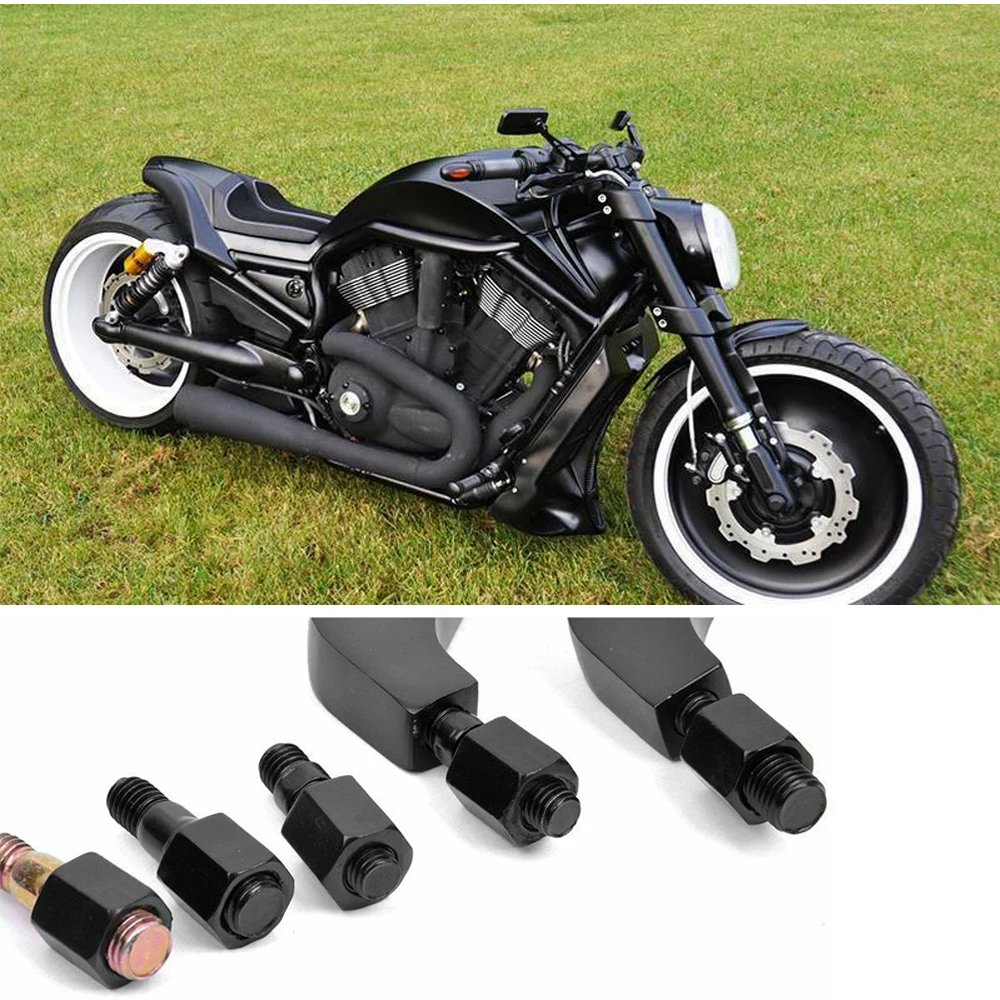 Универсальное боковое зеркало заднего вида для мотоцикла 8 мм 10 черное гонщиков