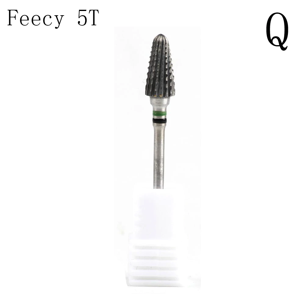 Feecy 5T Q Карбид вольфрама сверла для ногтей фрезы для Электрический маникюр ногтей сверлильный станок аксессуары для ногтей Резак для педикюра - Цвет: Feecy 5T Q