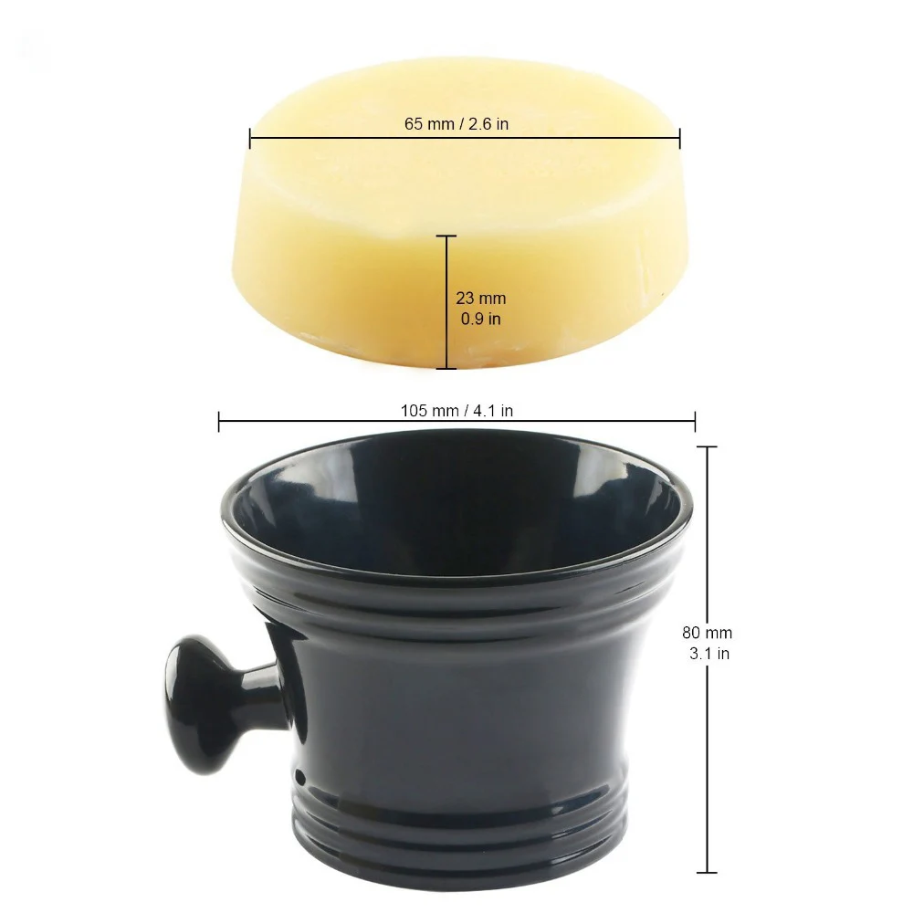 Набор для бритья из массива оливкового дерева 7 шт./компл.