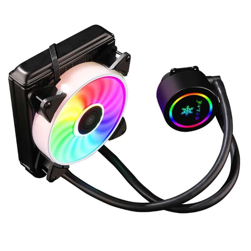 

Efficient Cooling CPU Water Cooler Fan 4pin 12V for intel＆amd LGA Common Platform Quiet Fan Silent Radiator Drop shipping