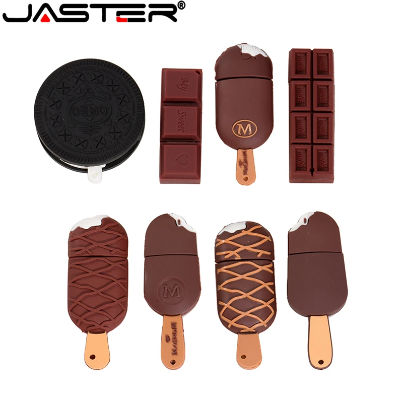 Флэш накопитель JASTER мультяшный Koekjes модель ДС Шоколад USB 2 0 4 ГБ 8 16 32 64 флэш