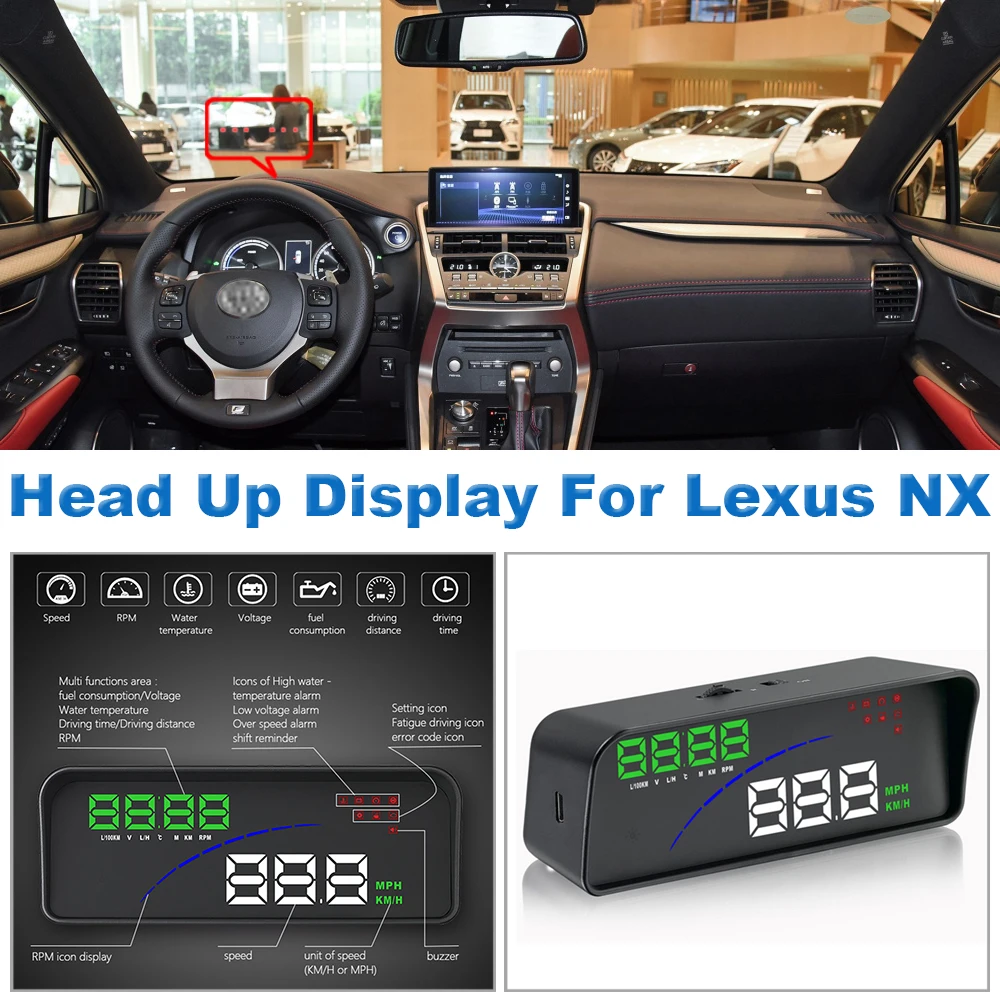 

For Lexus NX 200/200t/300/300h NX200/NX200t/NX300/NX300h AZ10 2015-2020 HUD Head Up Display Car Accessories Plug And Play Film