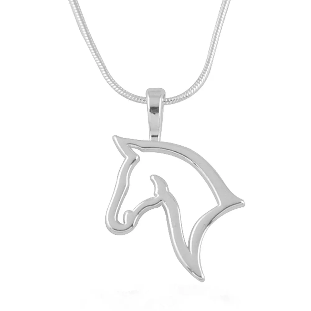 Ожерелье с подвеской в виде головы лошади|snake chain|charm necklacenecklace snake |
