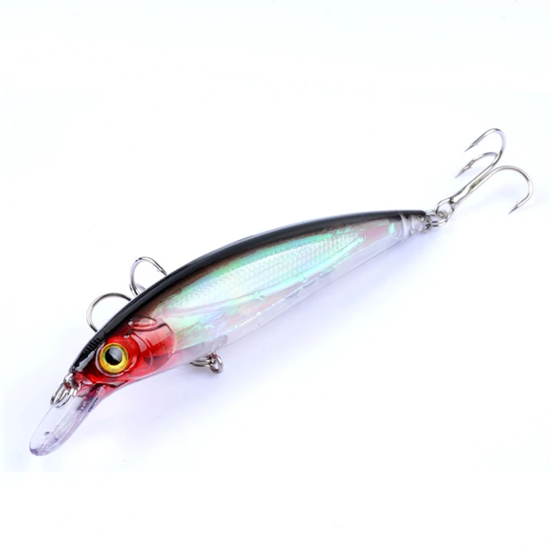 color-2 Новая модель Minnow topводяные шарики для рыбалки приманка Лазерная рывка жесткая приманка с крючком BKK 3D глаза megabass Троллинг воблер dynabait - Цвет: color-2