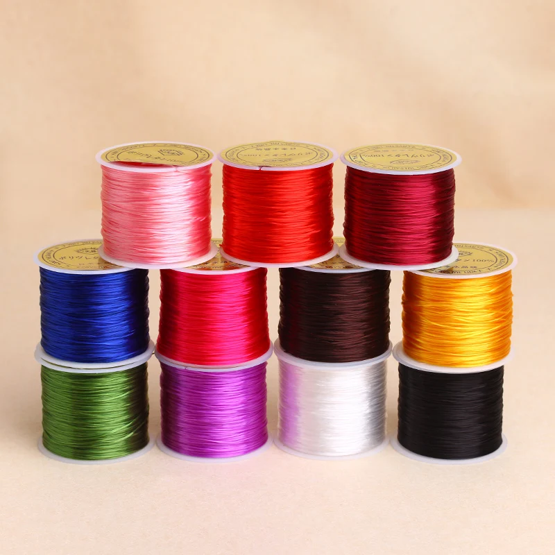 Нить из проволоки для бисероплетения эластичная Хрустальная леска 0 6 мм 1 рулон