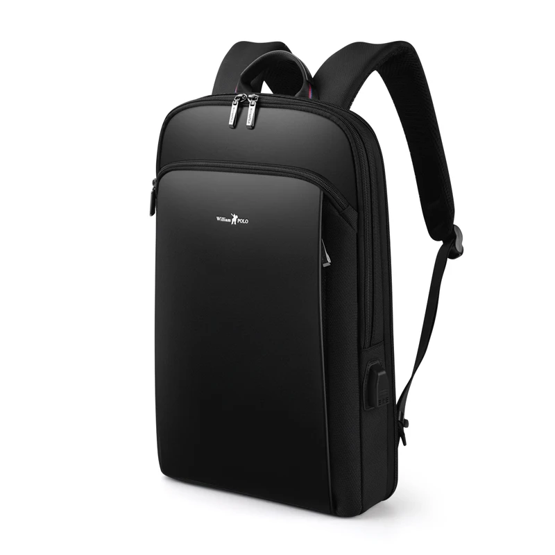 New product backpack men's ultra-thin small can widen USB charging port business backpack 14-inch computer bag college student s