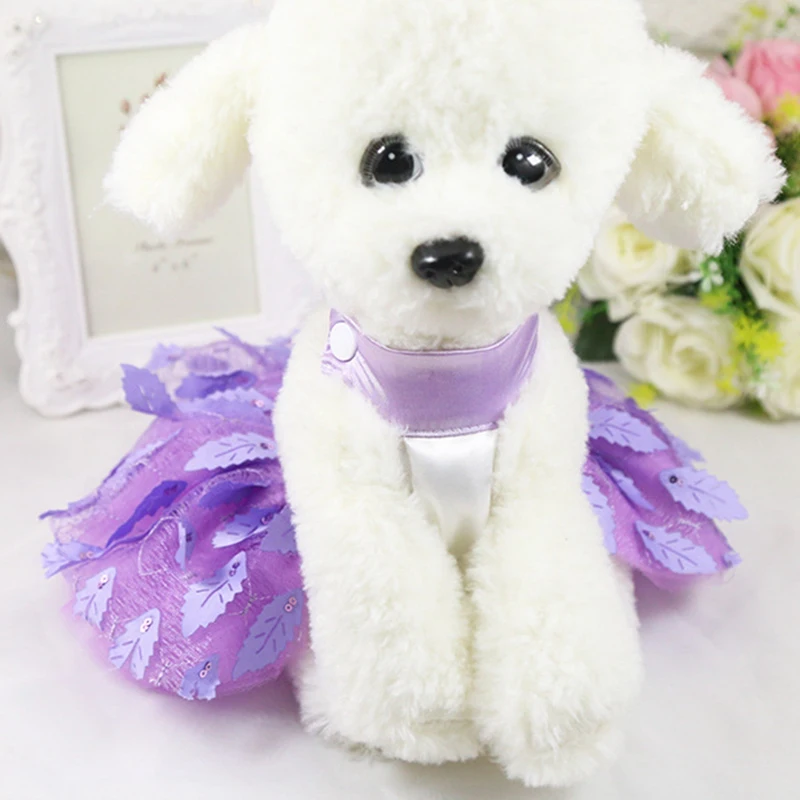 

Princess Dress Pet Clothing Dogs Bowknot for Dog Clothes Small Costume Skirt Cute French Bulldog Summer Girl Collar Perro