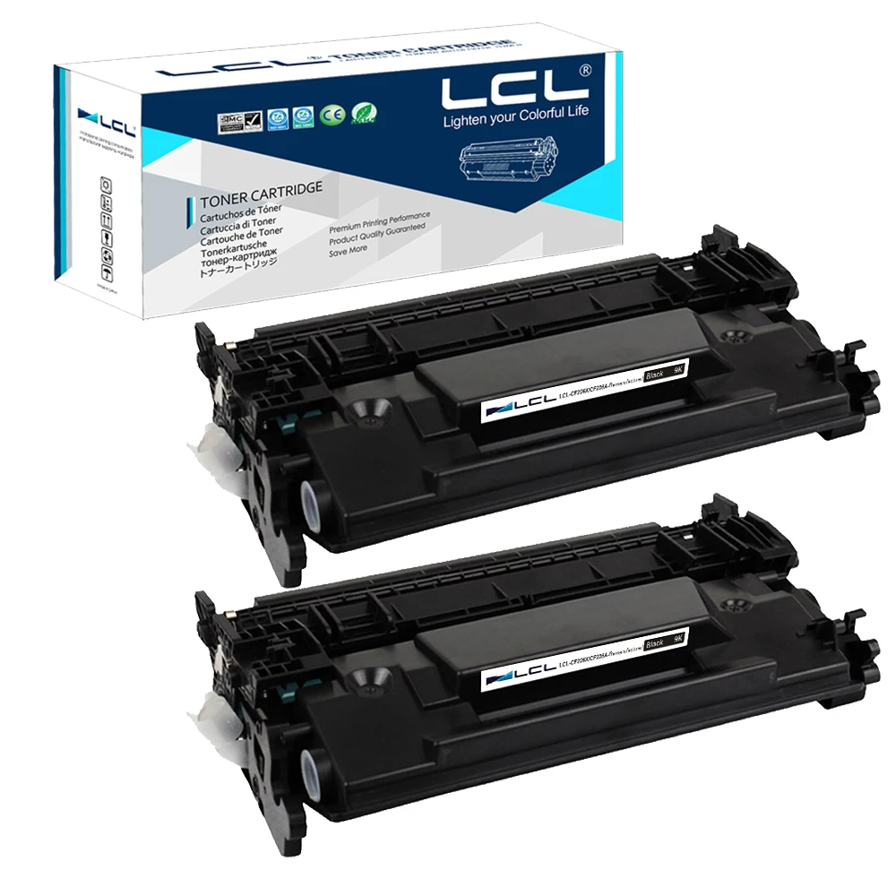Тонер-картридж LCL 26A 26X CF226A CF226X (2 упаковки черный) совместимый с HP LaserJet Pro