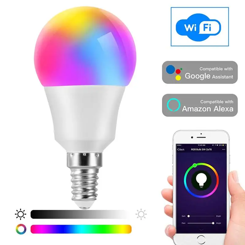 

Smart Life VV6-S Smart Bulb Energy Saving Lamp RGB Dimming LED Light E14 Support Amazon Alexa Echo And Google Home Voice Control