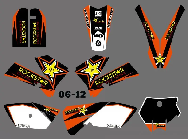 

GRAPHICS & BACKGROUND DECAL STICKER Kits For KTM SX 85 SX85 2006 2007 2008 2009 2010 2011 2012