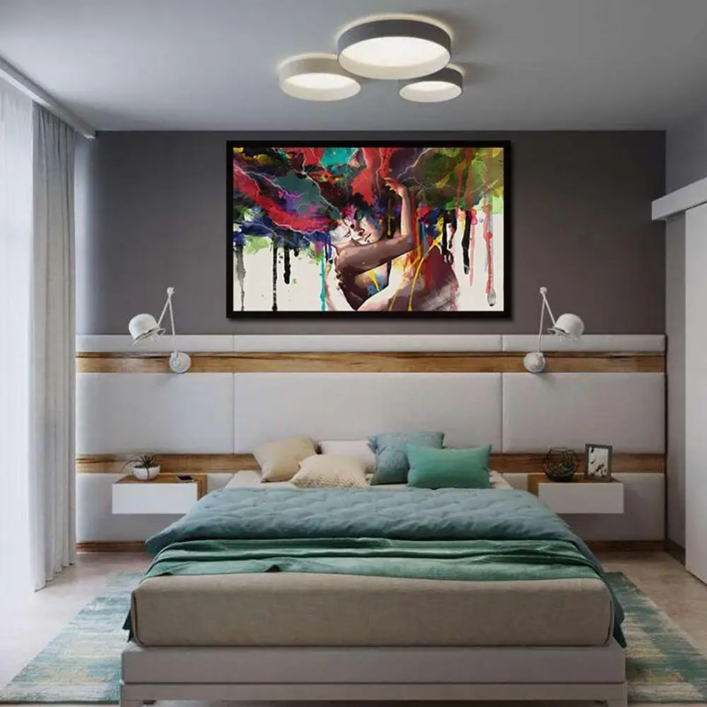 Спальня Гостиная Обеденная Безрамная картина Core красочные хулиган Для мужчин и