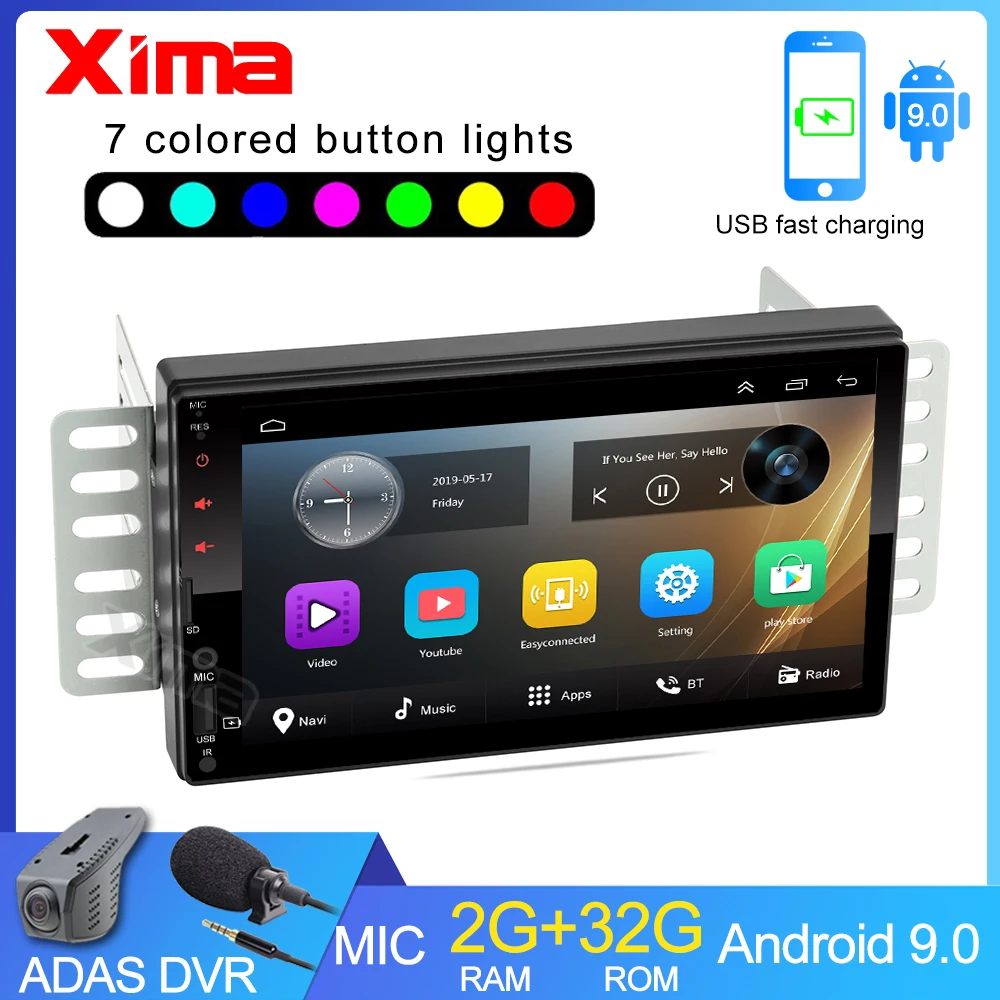 

XIMA Android 9.0 2din Car Multimedia MP5 Player Radio GPS Navi WIFI Autoradio For VW Nissan Hyundai kia toyota Peugeot Ladas