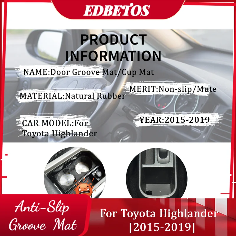 Подставка для стакана Toyota Highlander XU50 аксессуары 2015-2019 противоскользящие вставки