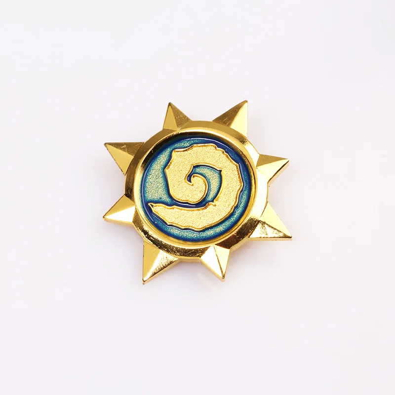 Игра Hearthstone звезда значок классические броши для мужчин и женщин булавки Кнопка эмаль золотого тона герои брошь Warcraft нагрудная застежка