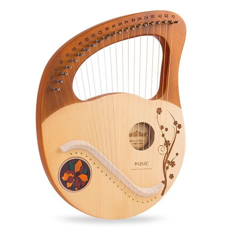 

Hot-Lyre Harp,21 Metal Strings Wooden Harp Lyre Harp Stringed Instrument with Tuning Wrench for Music Lovers Beginners,Etc